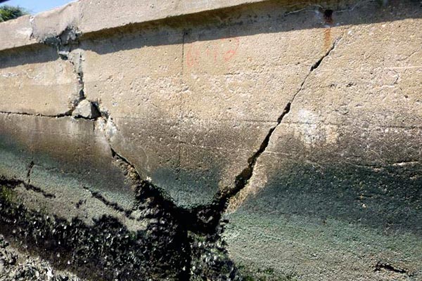 Failed Concrete Seawall