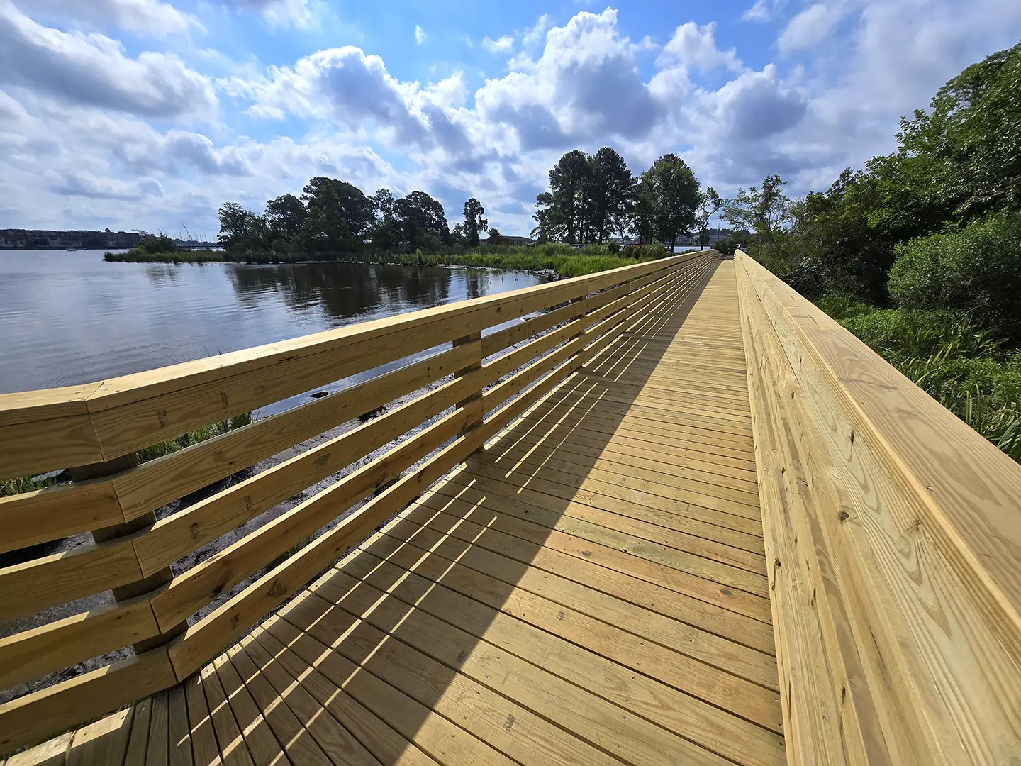 Lawson Creek Park Marshwalk 33 Wood Boardwalk at City of New Bern Lawson Creek Park Marshwalk