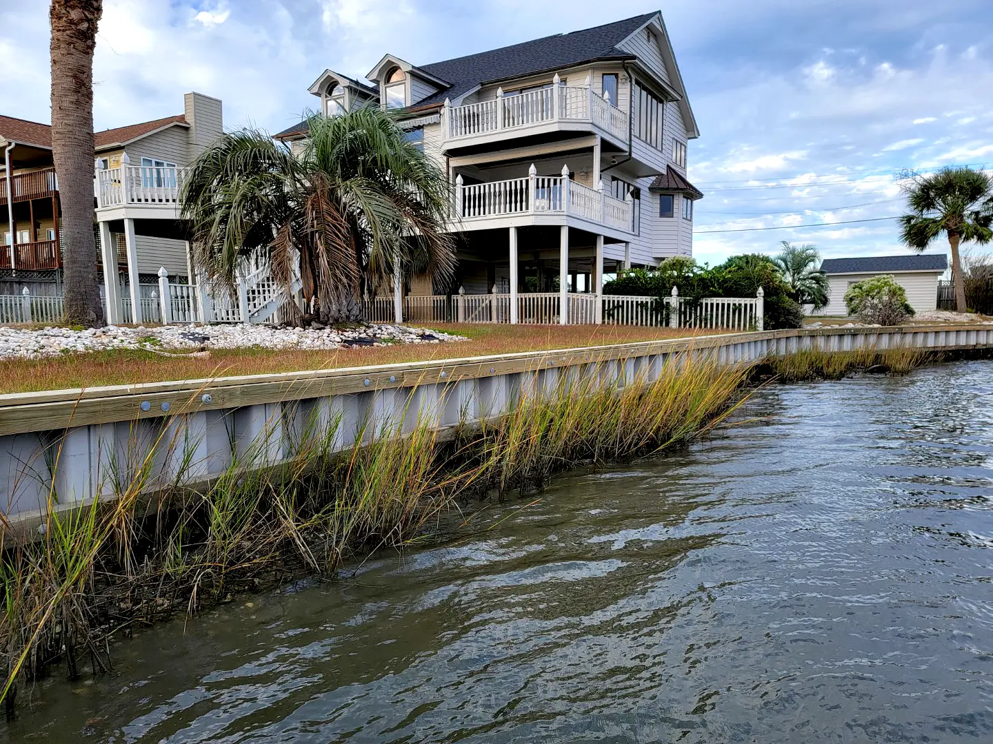 Vinyl Seawall on Bogue Sound in Swansboro