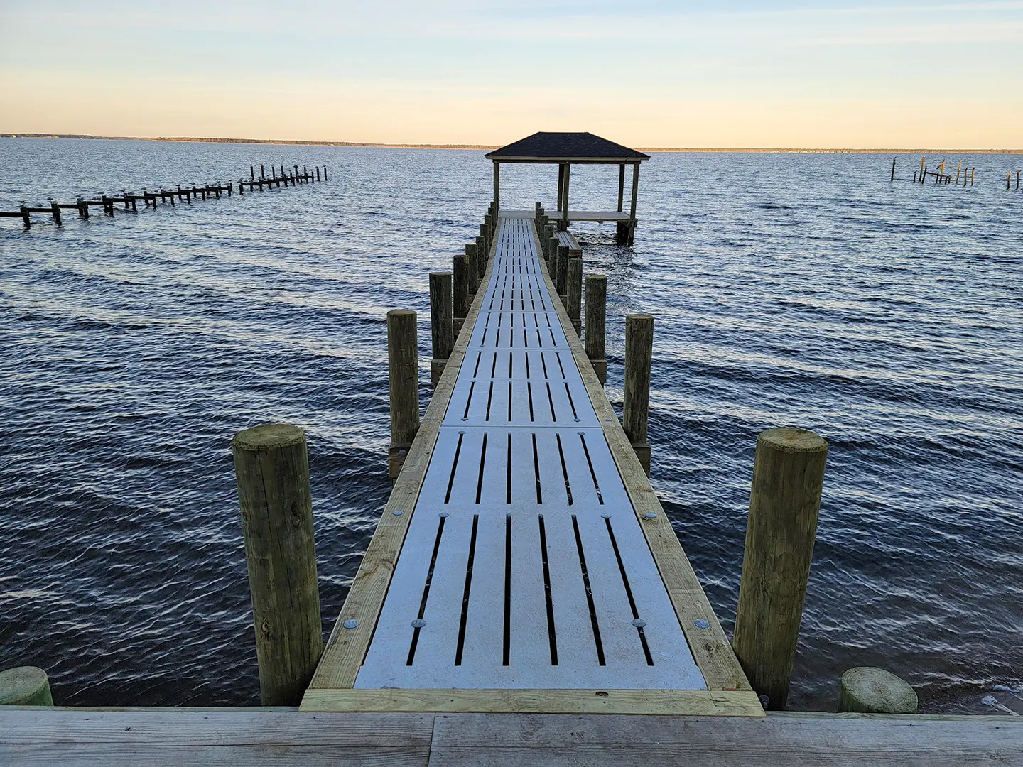 Neuse River Dock with Covered Platform