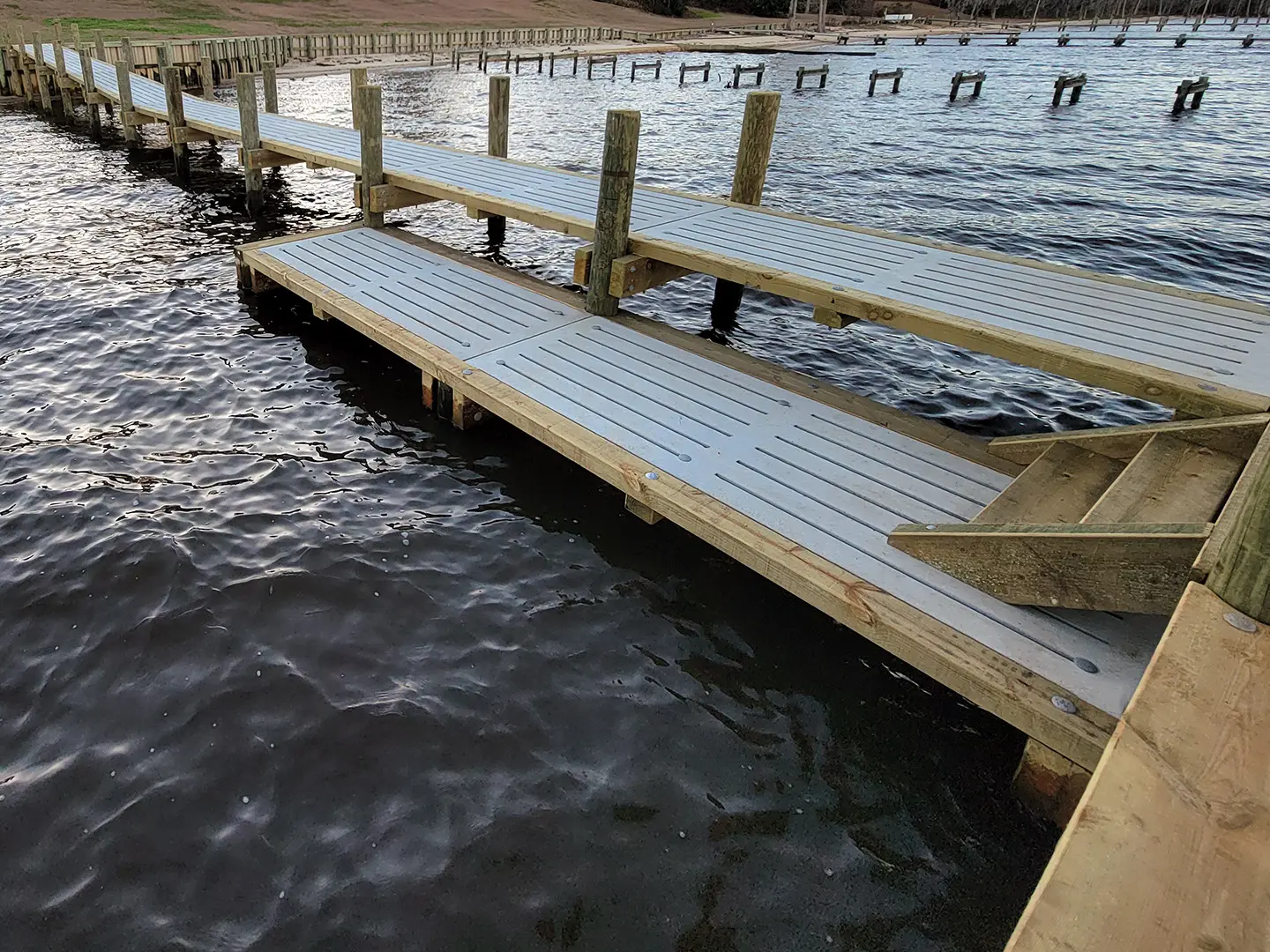 Neuse River Dock with Covered Platform