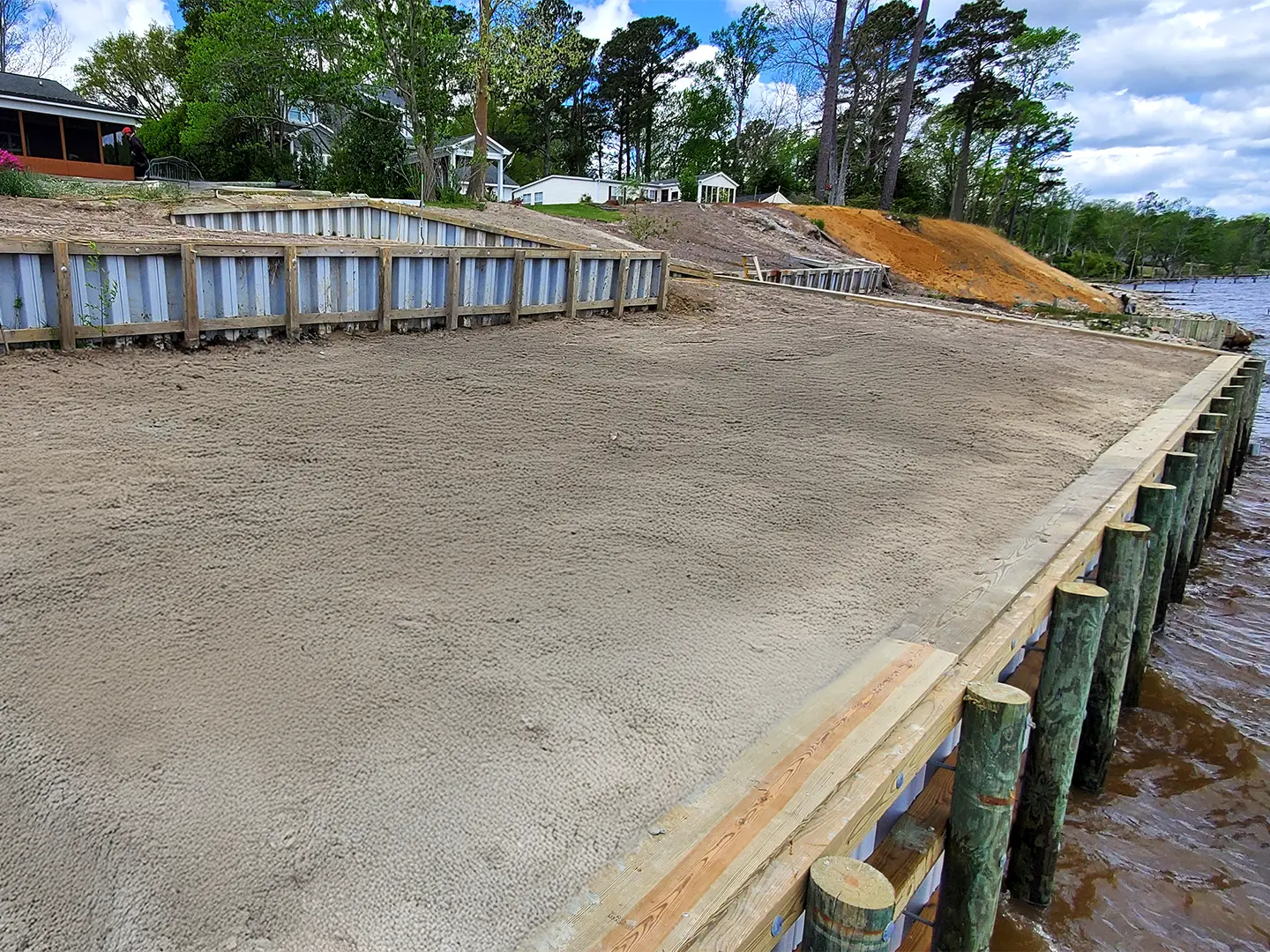 Vinyl Seawall on Neuse River