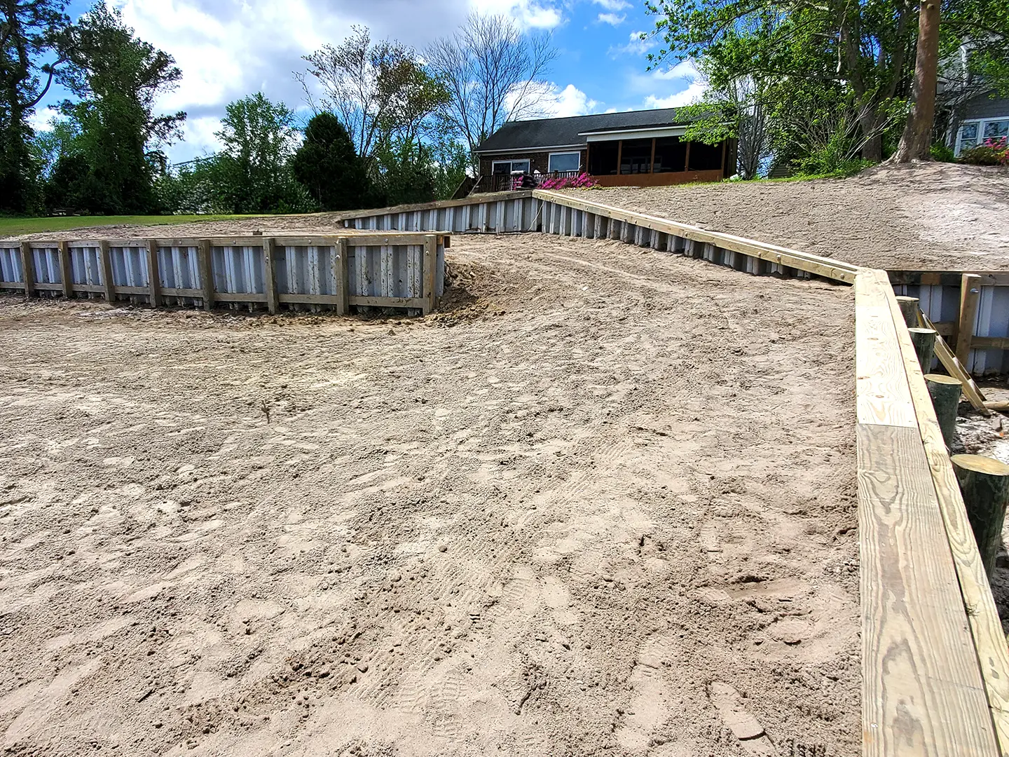 Vinyl Seawall on Neuse River