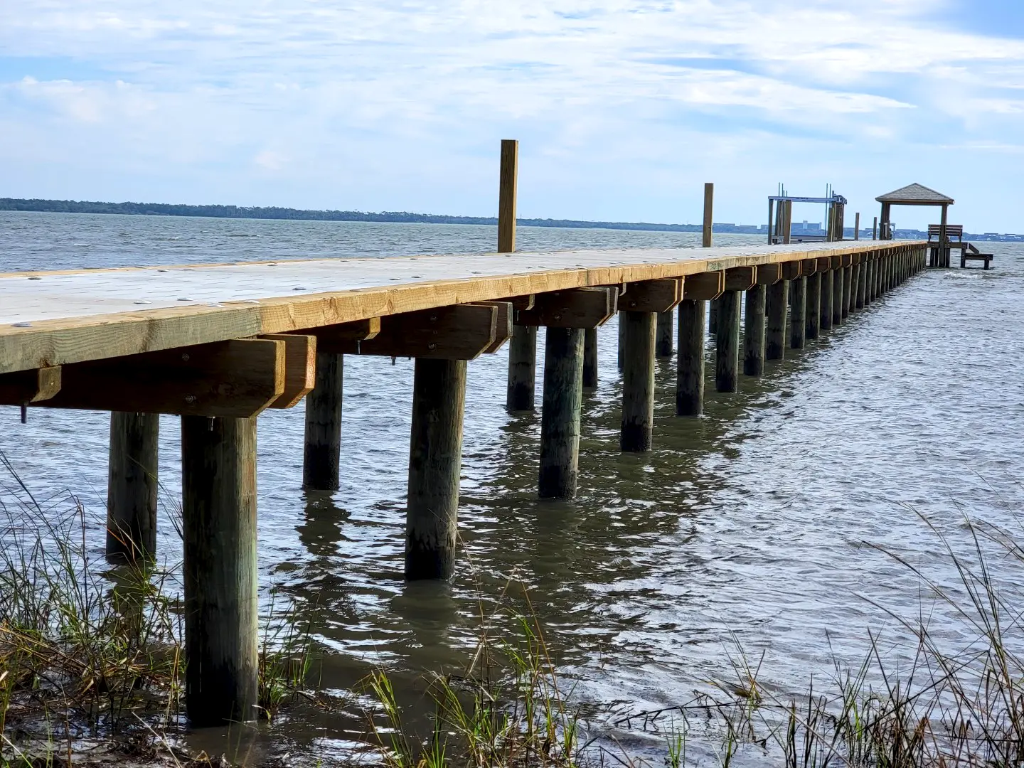 400' Dock with Boat Lifts 57 400' Hog Slat Dock with Boat Lifts on Bogue Sound in Newport