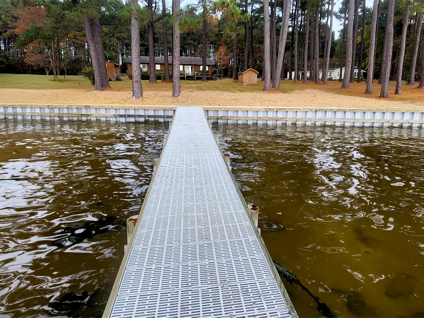 Thruflow Dock on Pamlico 48 Thruflow Decking Dock on Pamlico River